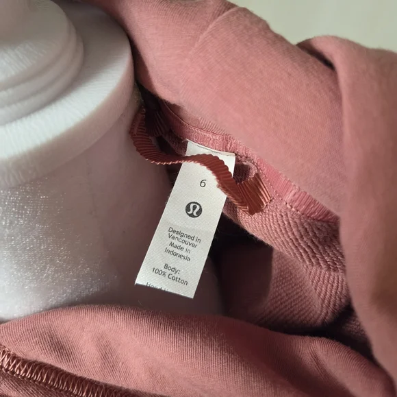LULULEMON All Yours Cropped Hoodie Sweatshirt Camo Brier Rose Pink 6 S/M - Picture 6 of 9